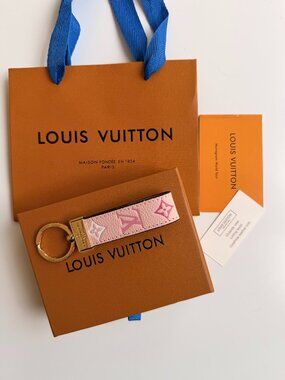 Louis Vuitton Dragonne Key Holder Monogram Pink